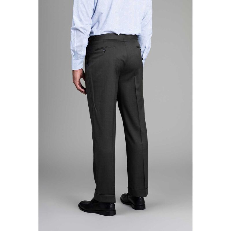 Rembrandt Evans Olive Green Twill Suit Trouser image number 1